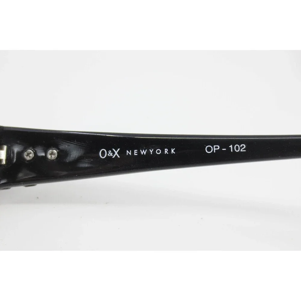O&X New York OP-102 Black Grey Rectangular Eyeglasses Frames 53-16-140 Japan